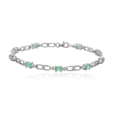 Bracelet en argent et Emeraude de Zambie