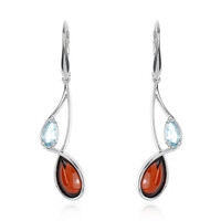 Boucles d'oreilles en argent et Ambre baltique