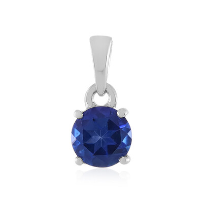 Pendentif en argent et Topaze bleu roi