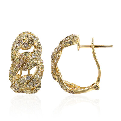 Boucles d'oreilles en or et Diamant fancy SI2 (CIRARI)