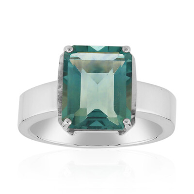 Bague en argent et Fluorite verte (Pallanova)