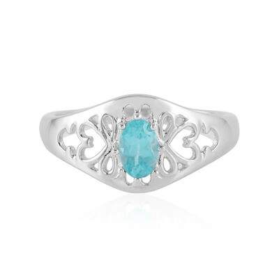 Bague en argent et Apatite bleue