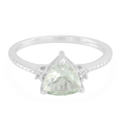 Bague en argent et Améthyste verte