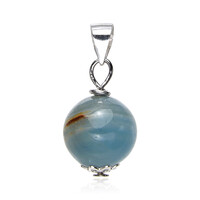 Pendentif en argent et Aragonite bleue