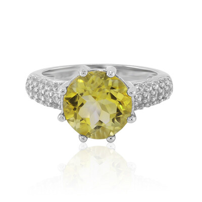 Bague en argent et Citrine