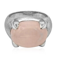 Bague en argent et Quartz rose