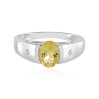 Bague en argent et Béryl jaune