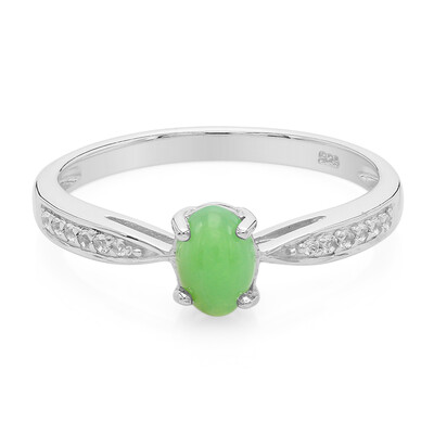 Bague en argent et Chrysoprase impériale