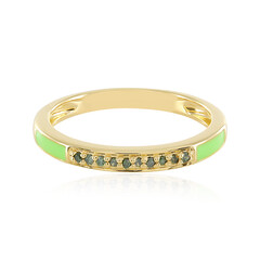 Bague en argent et Diamant vert I3