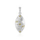 Pendentif en argent et Diamant jaune I2