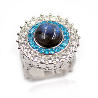 Bague en argent et Labradorite (Dallas Prince Designs)