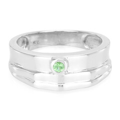 Bague pour homme en argent et Grenat Tsavorite