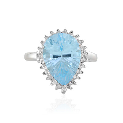 Bague en argent et Topaze bleu ciel