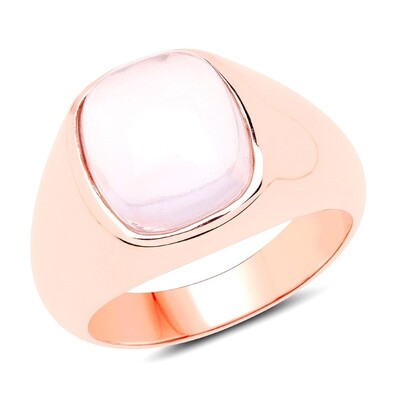 Bague en argent et Quartz rose