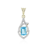 Pendentif en or et Topaze bleu Suisse (Adela Gold)