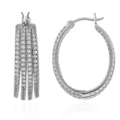 Boucles d'oreilles en argent et Topaze blanche