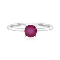 Bague en platine et Saphir rose de Madagascar