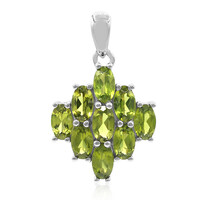 Pendentif en argent et Vésuvianite