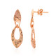 Boucles d'oreilles en or et Diamant rose de France SI1 d'Argyle  (Annette)