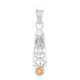 Pendentif en argent et Saphir orange