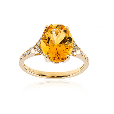 Bague en or et Citrine