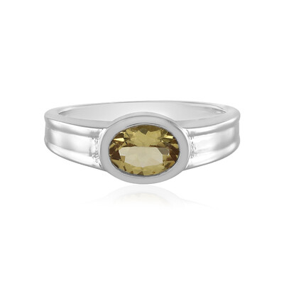 Bague en argent et Béryl jaune