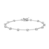 Bracelet en argent et Topaze blanche