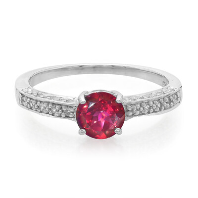 Bague en argent et Topaze Cerise