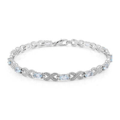 Bracelet en argent et Topaze bleu ciel