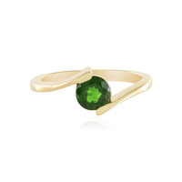 Bague en argent et Diopside de Russie