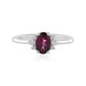 Bague en argent et Grenat magenta