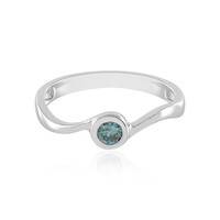 Bague en or et Diamant bleu ciel I1