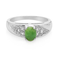 Bague en argent et Chrysoprase impériale