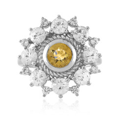 Bague en argent et Zircon jaune