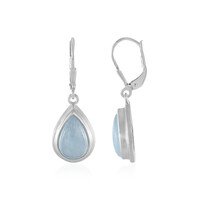 Boucles d'oreilles en argent et Aigue-marine