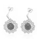 Boucles d'oreilles en argent et Diamant noir