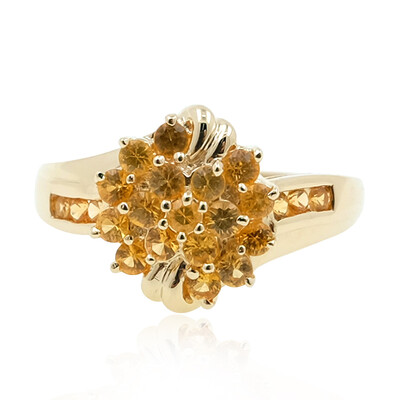 Bague en or et Saphir orange