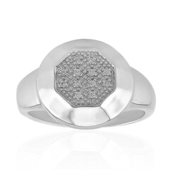 Bague pour homme en argent et Diamant SI1 (G)