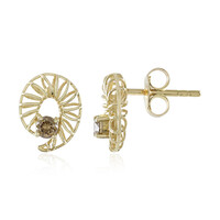 Boucles d'oreilles en or et Diamant champagne I2 (Ornaments by de Melo)