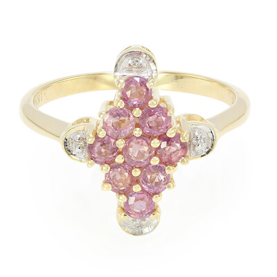 Bague en or et Saphir Padparadscha non chauffé (AMAYANI)