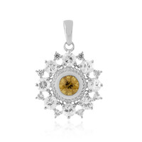 Pendentif en argent et Zircon jaune