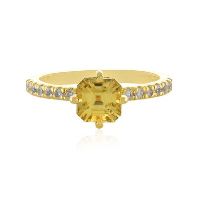 Bague en argent et Zircon jaune