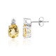 Boucles d'oreilles en argent et Citrine