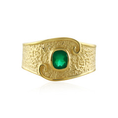 Bague en argent et Onyx vert