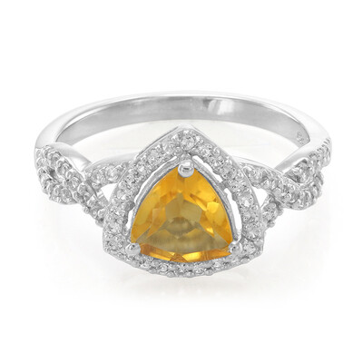 Bague en argent et Citrine