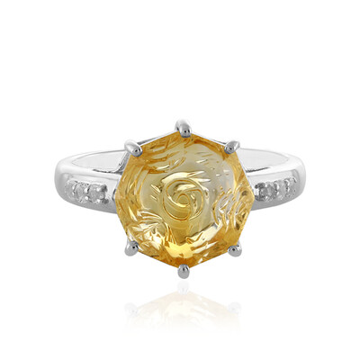 Bague en argent et Citrine