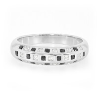 Bague en argent et Spinelle noir