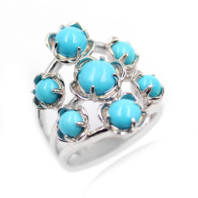 Bague en argent et Turquoise Sleeping Beauty (Anne Bever)