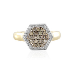 Bague en argent et Diamant chocolat I2