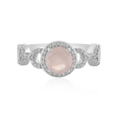 Bague en argent et Quartz rose